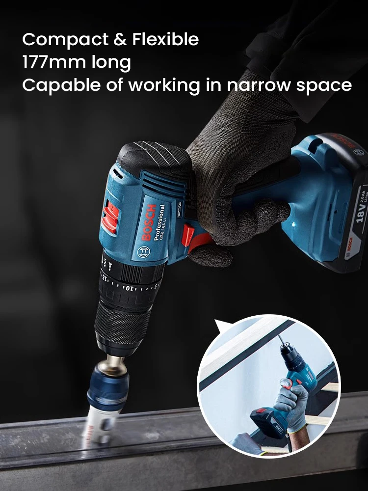 Cordless Bosch GSB 185 Electric Drill Power Brushless Motor Forward And Reverse Rotation Brick Metal Wood Impact Drilling Tools