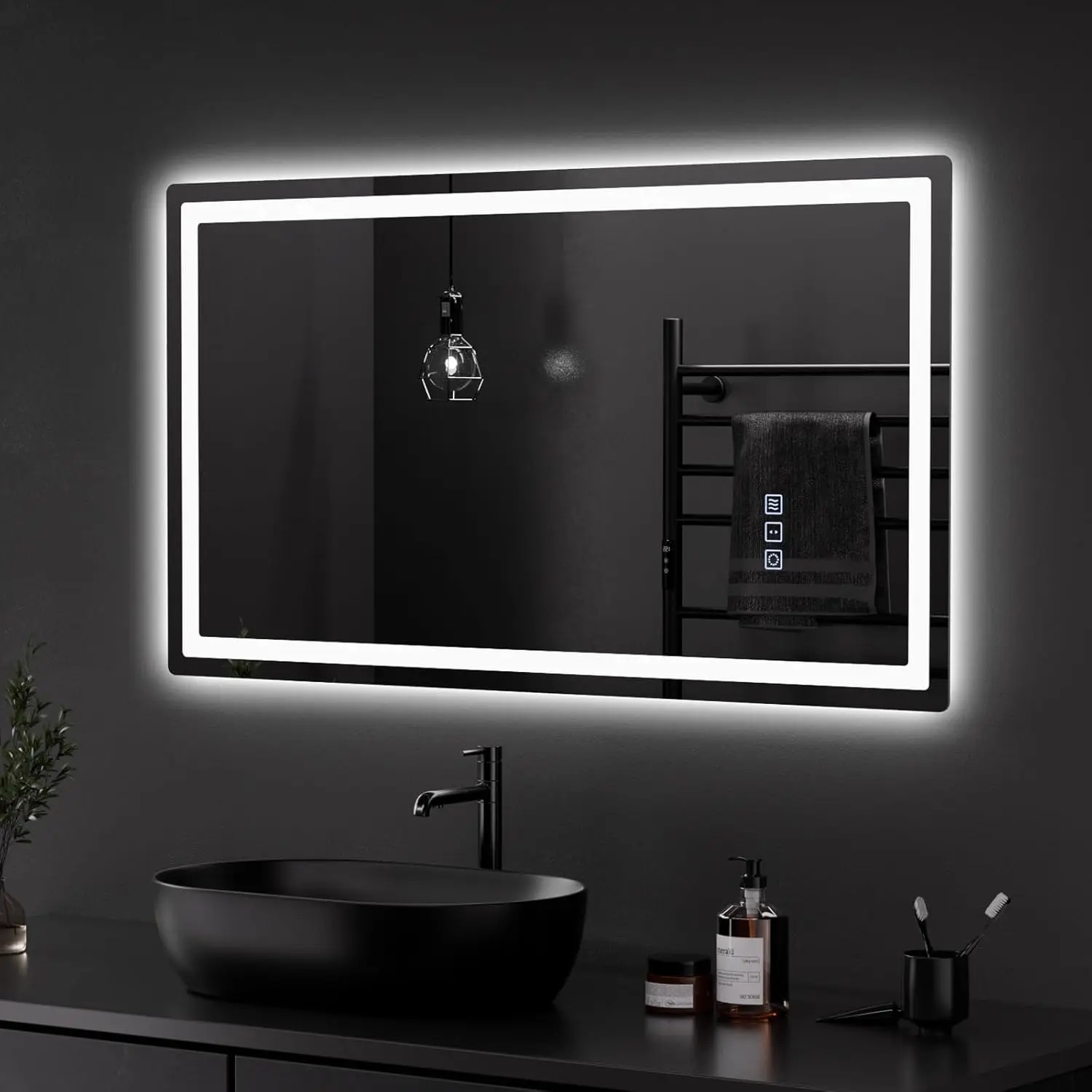 Bathroom LED Mirror, Smart Wall Mirror, Front & Backlit, Horizontal & Vertical