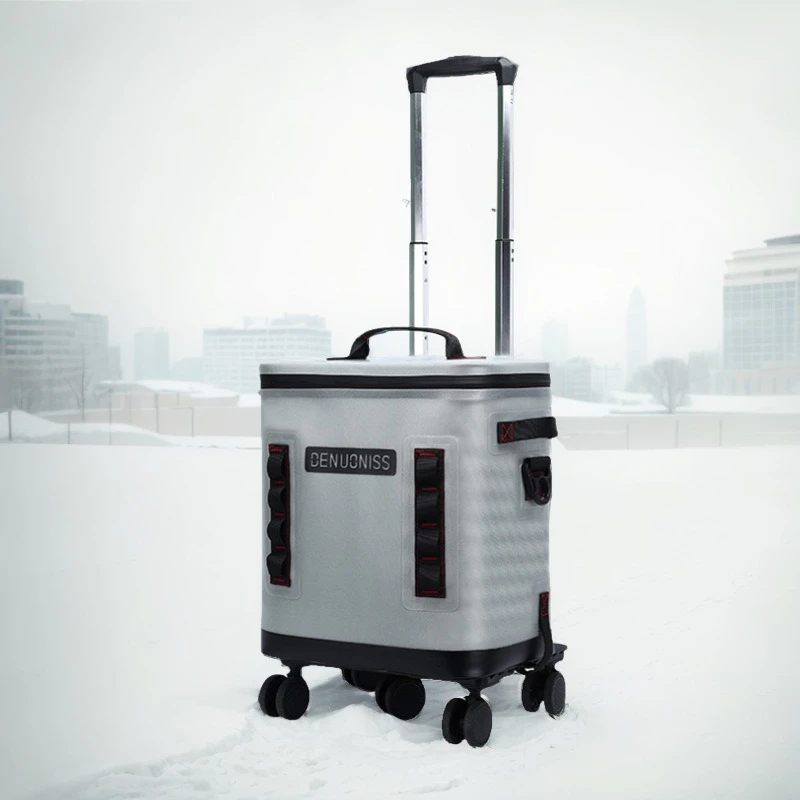 New detachable outdoor handle large-capacity swivel wheel picnic bag car-mounted insulated box ice pack