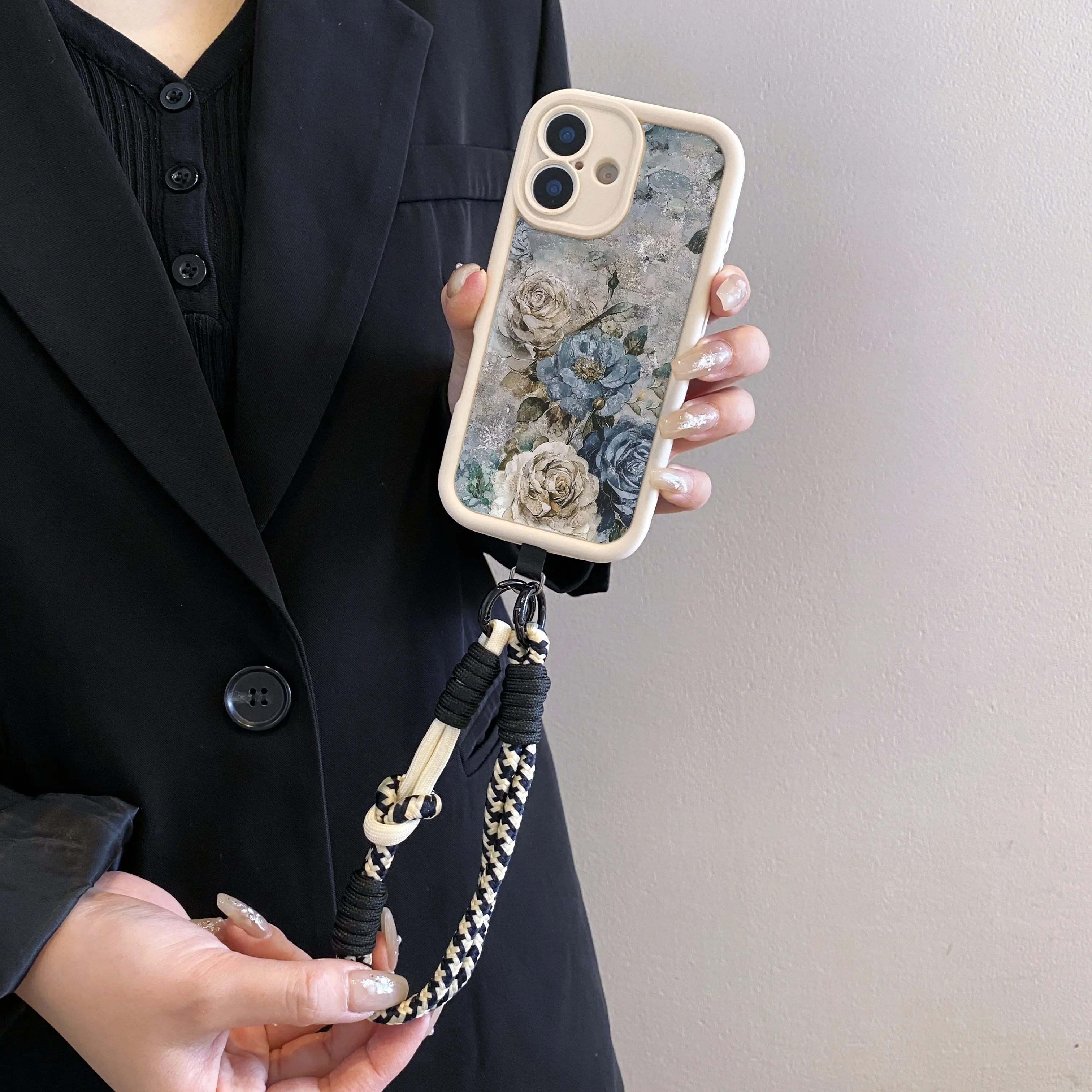 Cxd5Graziosa custodia con cordino a tracolla florealePerSamsung A56 55 36 26 16 06 15 35 25 54 34 24 73 53 21 71 51 31 72 52 32 14 12 17 07