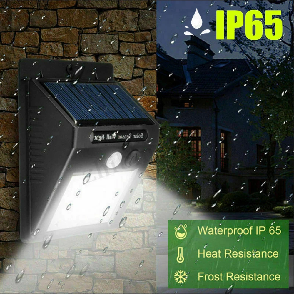 Pop 30 LED Solar Motion Sensor Wall Light IP65 Waterproof Outdoor Security Lighting Wireless Garden Courtyard Pathway Decoration
