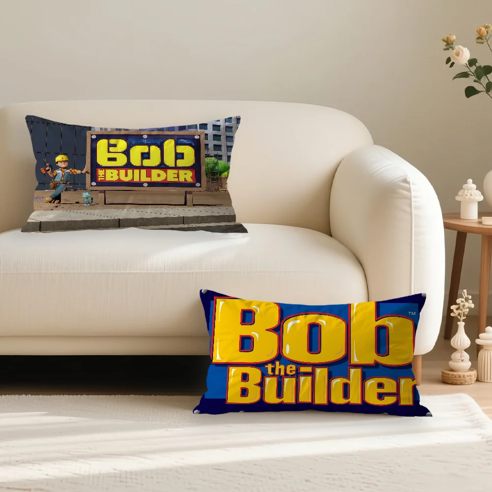 Funda de almohada con dibujos animados divertidos de B-Bob The B-Builder, adecuada para decorar hogares, dormitorios, habitaciones infantiles, sofás y otros lugares