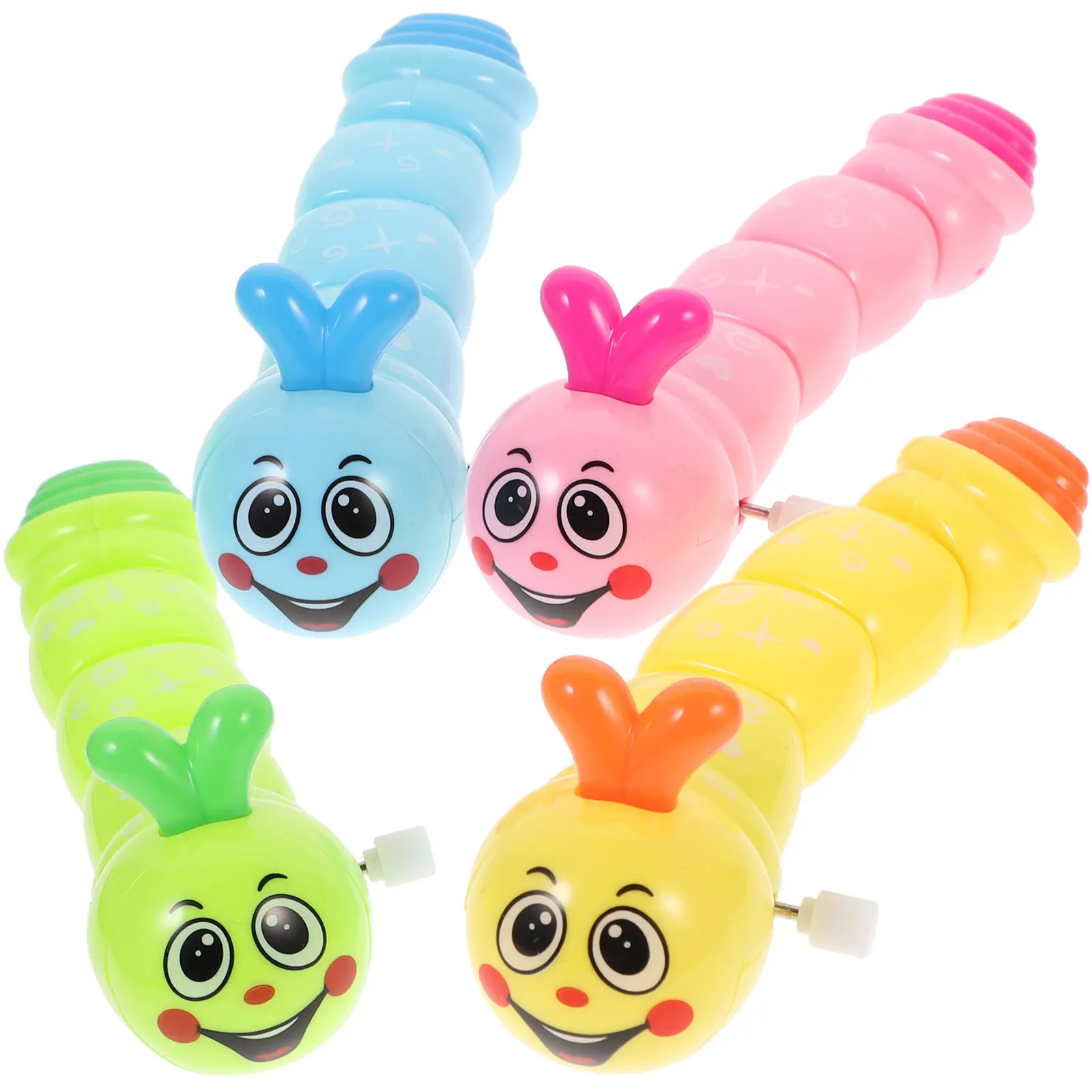 

Набор из 4 заводных игрушек-гусениц: развивающие, красочные, имитационные, для улучшения координации у детей