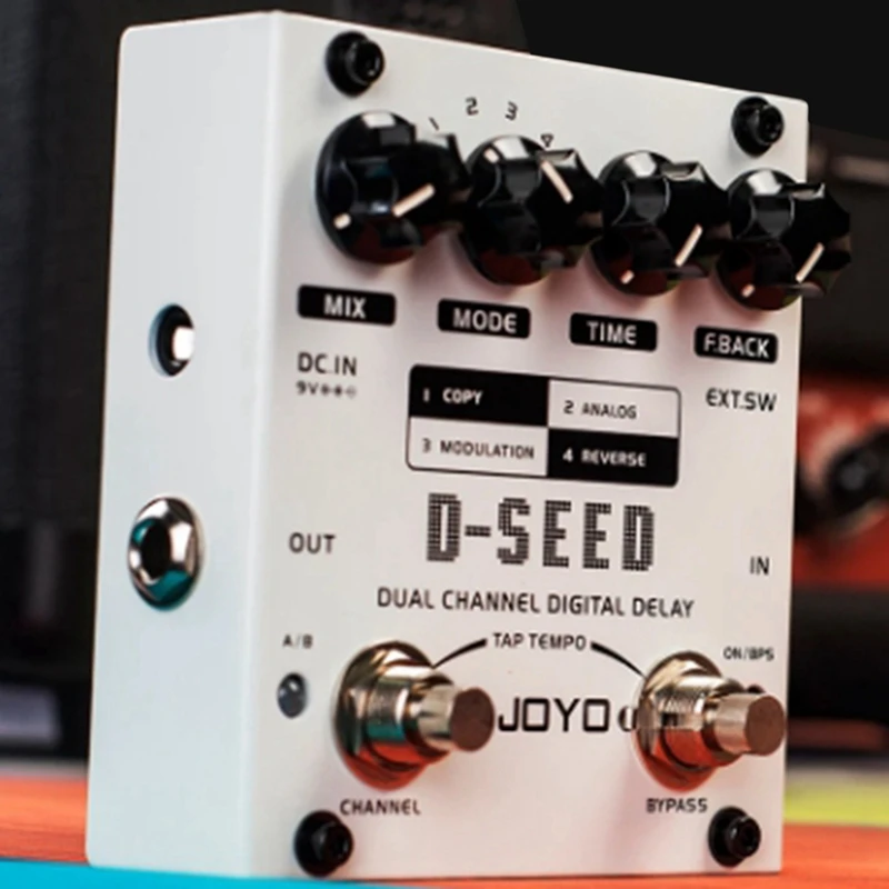 JOYO D-SEED Delay Guitar Effect Pedal Build-In TAP Tempo Function Dual Channel 4 Delay Modes Copy/Analog/Reverse/Modulation