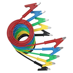 JZDZ 5pcs 4mm Alligator Clips to Alligator Clips Multimeter Test Leads Cable Line Jumper Wire 100cm Electrical Test Tools 70036