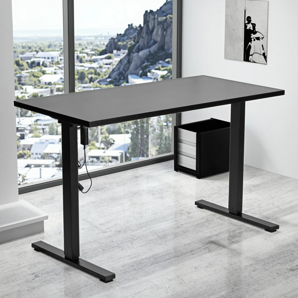 Modern Minimalist Carbon Fiber Electric Lifting Platform Intelligent Height Adjustable Workstation for Office Use