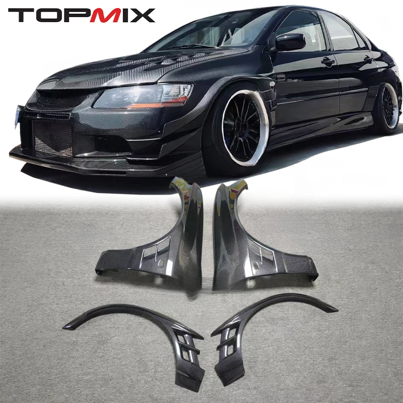 For Mitsubishi  Lancer Evolution VII/VIII/IX XT-Style Carbon Fiber Widebody Fender & Mudguard