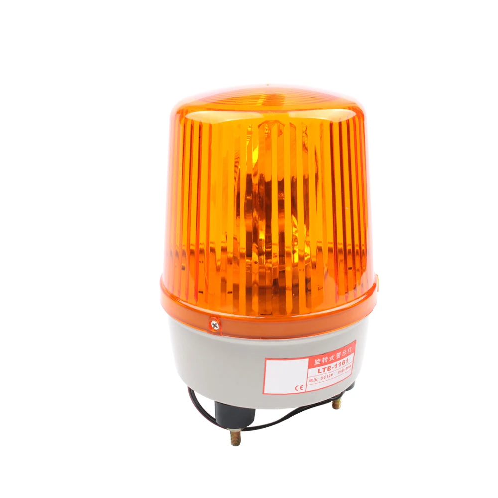 AC110V 220โวลต์ DC12V/24โวลต์เตือนปลุกก่อสร้างโคมไฟหลอดไฟหมุนสัญญาณไฟจราจรไซเรน LTE-1161ที่มี/ไม่มี Buzzer เสียง