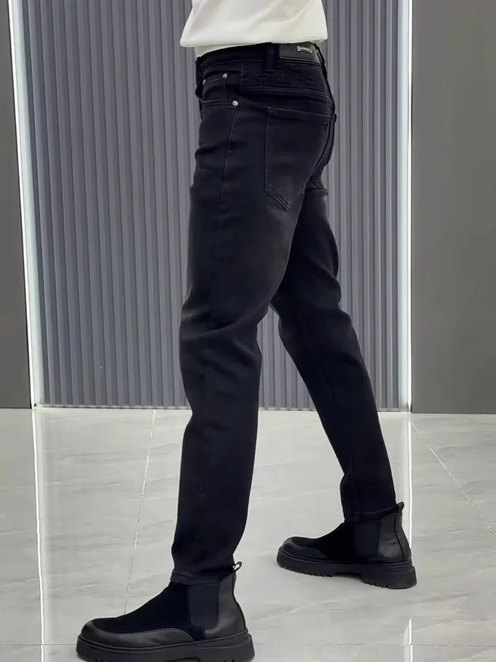 

High-Quali Faionable Men's Jeans Autumn Winter New Arrival Comfortable Premium Denim Busin Casual Cool Stand Fit