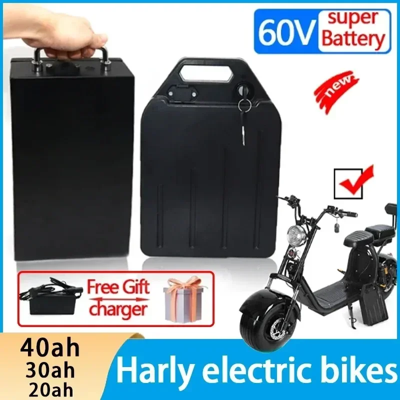 

for Harley 60V Electric vehicle lithium battery 60V 40Ah 2000W for Harley motor two wheel foldable Citycoco electric scooter