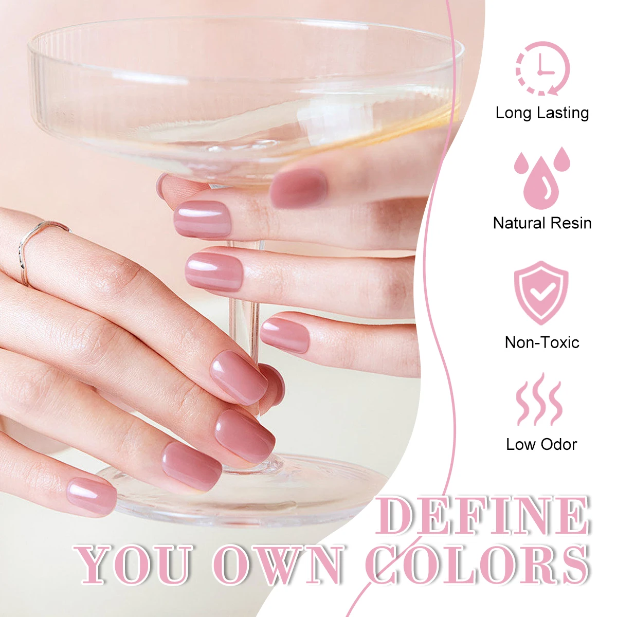 LIMEGIRL-Juego de Esmalte de uñas de Gel para todas las estaciones, Kit de Esmalte de Gel UV semipermanente rosa brillante, todo para manicura, Vernis treble, 6 uds.