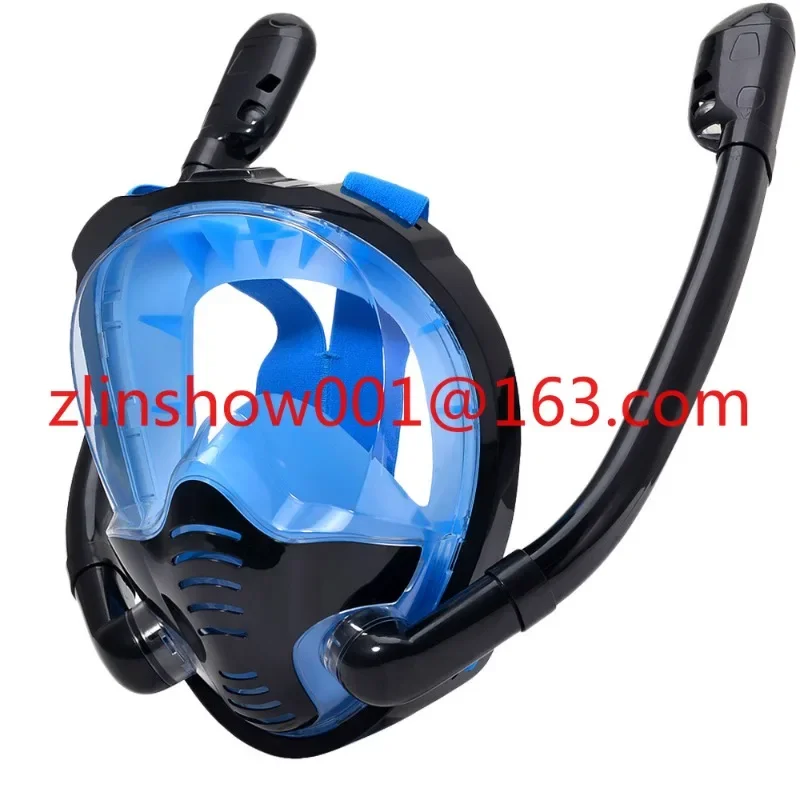 

Profional Adults' Full Face Diving Mask Double Tube Anti-Fog Snorkeling Goggle Diving Equipment