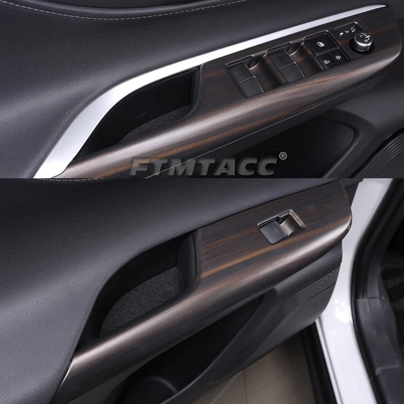 For Toyota Harrier Venza 2020 2021 2022 Car Dashboard Frame Gear Shift Box Panel Shift Knob Steering Wheel Door Handles Strip