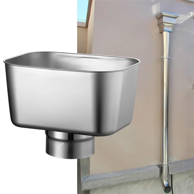 A74E-محول ماسورة التصريف من الفولاذ المقاوم للصدأ، موصل مزراب مياه الأمطار، موصل استبدال الصرف