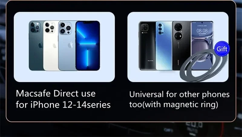 Magnetischer Autotelefonhalter, Ständer, Magnet, Autohalterung, unterstützt GPS-Mobilhalterung im Auto für Macsafe iPhone 15 14 13 12 Samsung Xiaomi – Detail 5