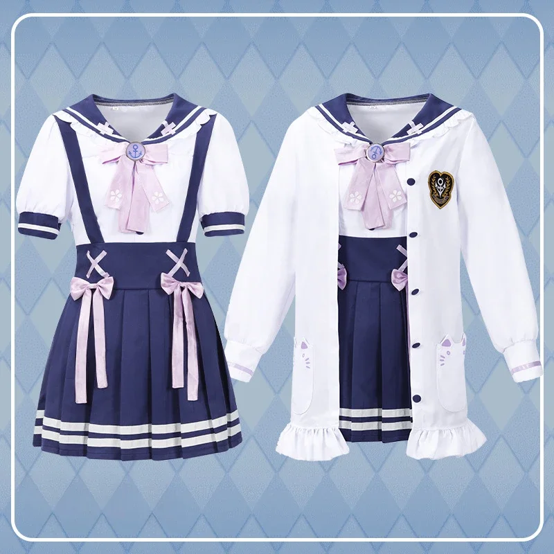 

FC6Anime VTuber Hololive Minato Aqua Cosplay Costume Adult Women Girls JK Sailor Skirt Suit Halloween Outfit Uniform Party@FC8！