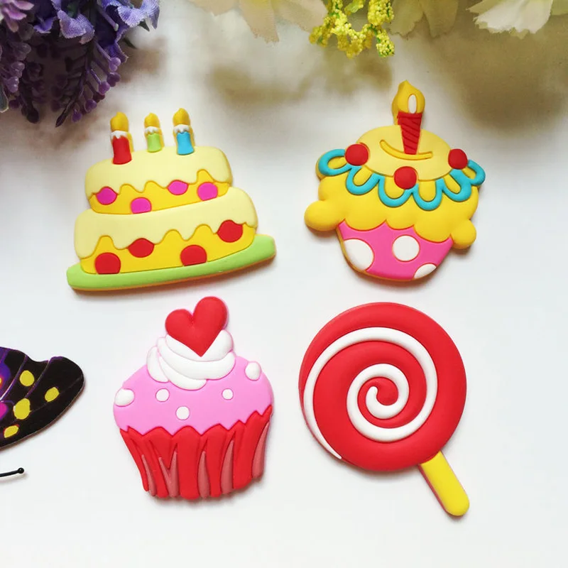 

Sun Flower Rainbow Birthday Cake Fridge Magnets Whiteboard Sticker Refrigerator Kitchen Home Decoration Magnetic Message Board