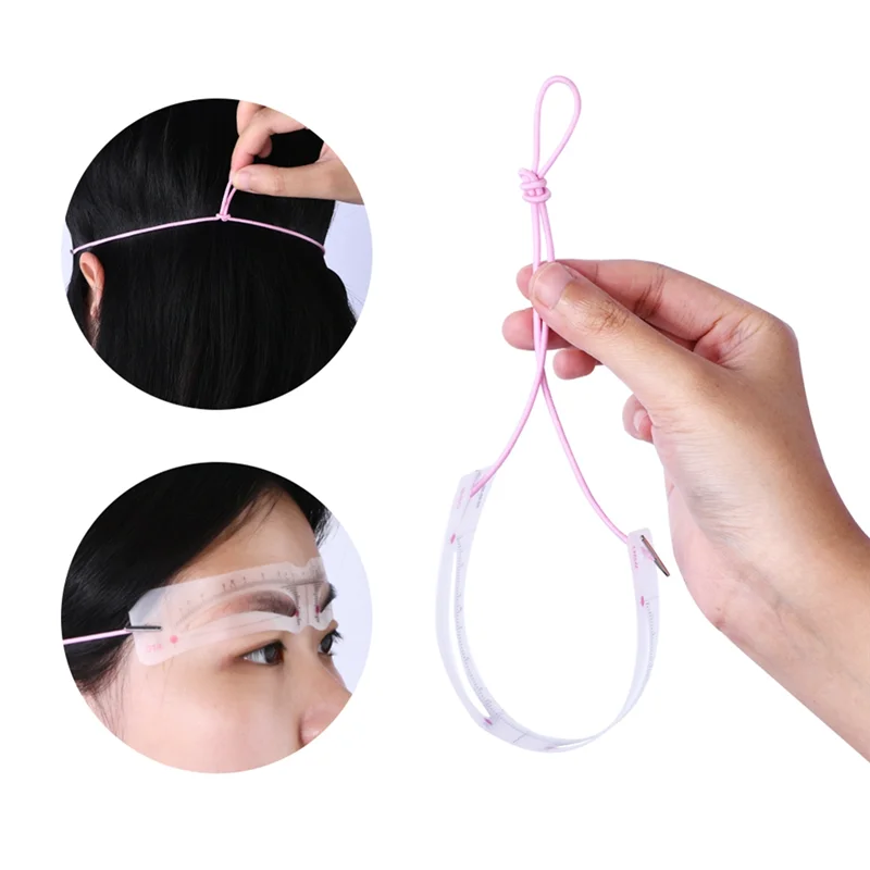 ABGU  Eyebrow Powder Stamp Set 12Styles/Set Eye Brow Drawing Guide Eye Brow Stencil Template Card Reusable Easy Makeup 3