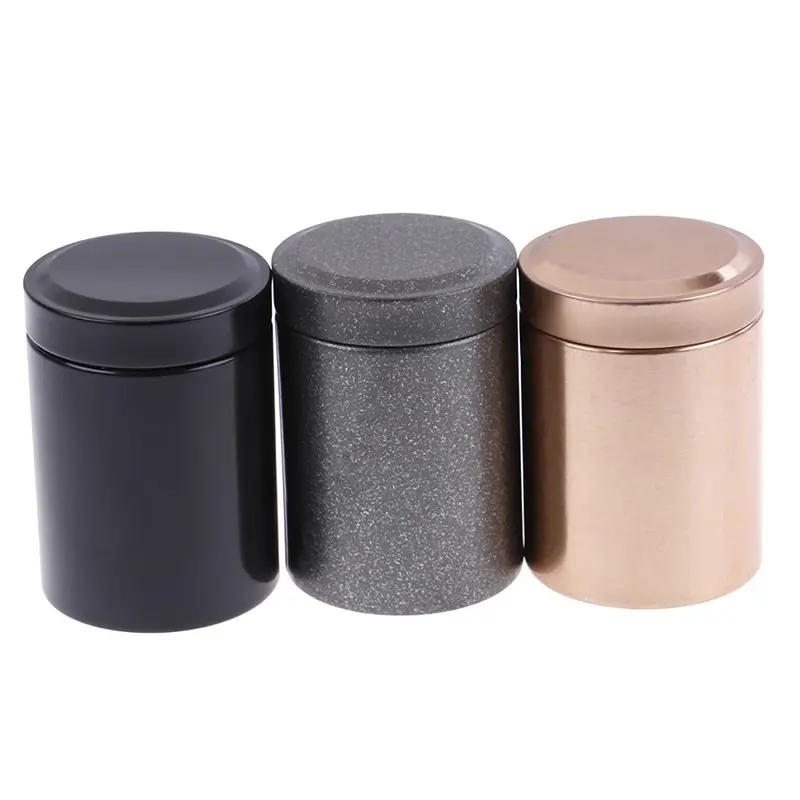 3 colors Portable Stash Jar Seal Spice Organizer Storage Mini Tea Can Smell Proof Container Metal Herb Stash 4.5cm*6.1cm