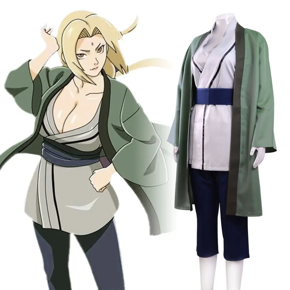 SingXeng Tsunade Cosplay Costume Women Kimono Suit Customize Halloween Clothing Anime Girls Set