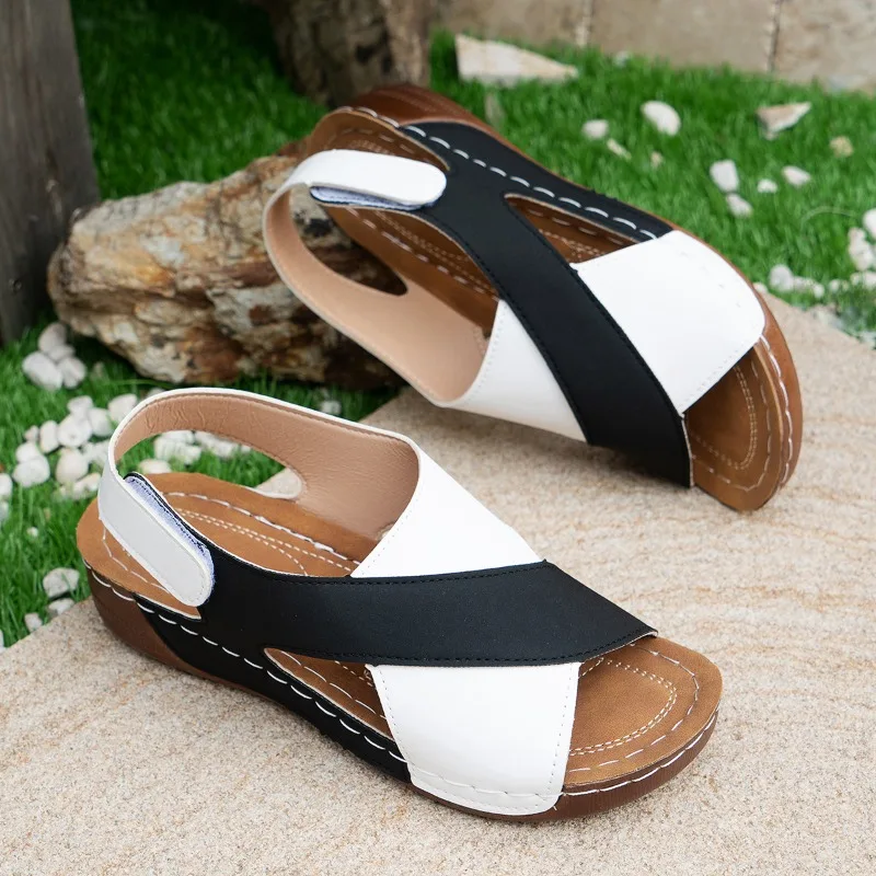

Official-website New Women's Wedge Sandals Open Toe Non-slip Wear-resistant Platform Sandals Lightweight Comfortable Beach Shoes