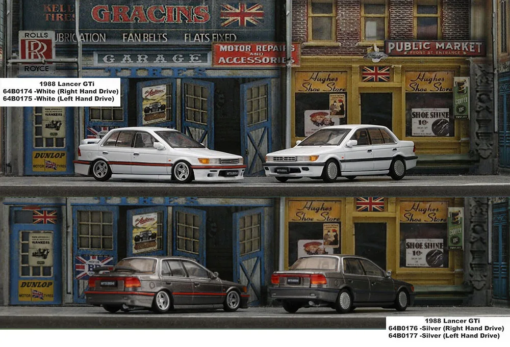 NEW 3 inches Cars 1/64  1988 Lancer GTi by BM Creations JUNIOR Diecast toys For Collection Gift