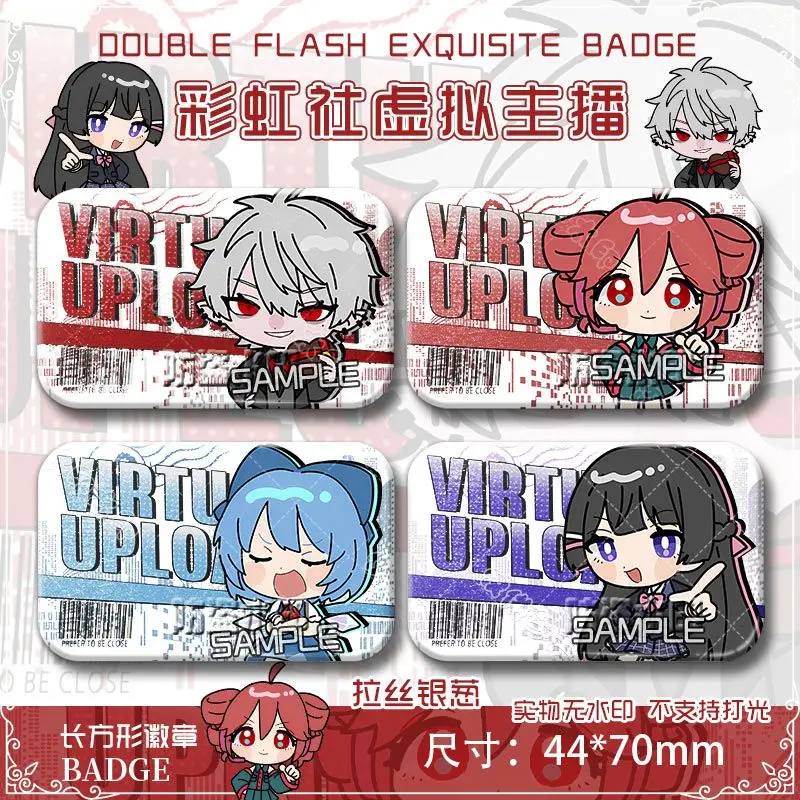 أنيمي ANYCOLOR NIJISANJI Vtuber Kuzuha Kasane تيتو شارة سترة الجينز التلبيب دبوس جمع بروش حلية هدية الهالوين