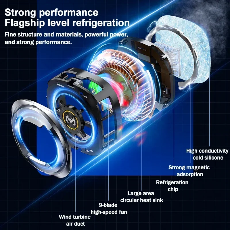 MEMO CX06 โทรศัพท์มือถือ Cooler Freeze Semiconductor พัดลมระบายความร้อนหม้อน้ําสําหรับ IOS Android แม่เหล็ก/คลิปด้านหลัง 2 IN 1 Cool ความร้อน