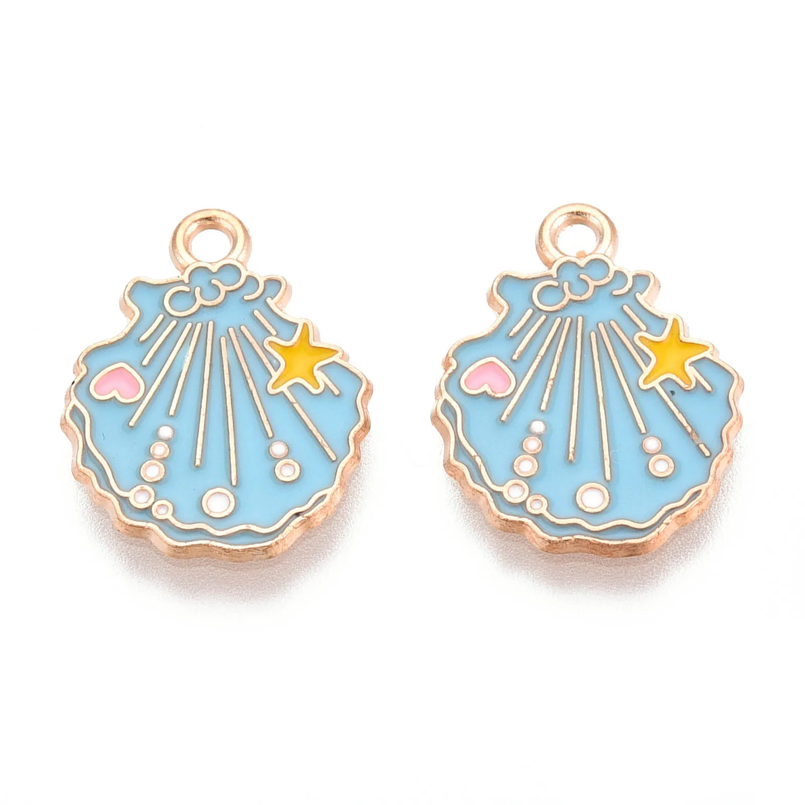 

100pcs Marine Animals Enamel Charms Whale Crab Shrimp Shell Alloy Pendants for Cute Necklaces Earrings DIY Jewelry Making