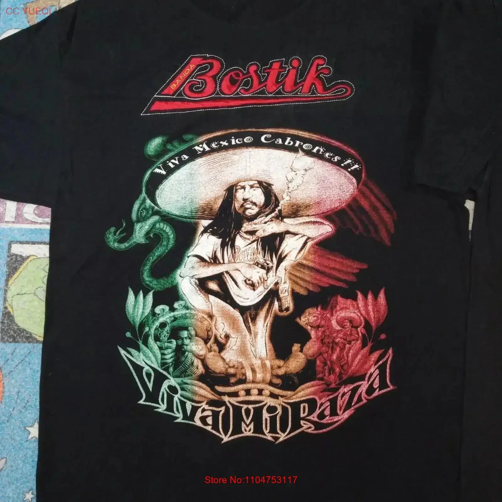 Mexican Band Banda Bostik Cotton Black All Size T Shirt For Men IN804 vintage Washed streetwear Unisex homme