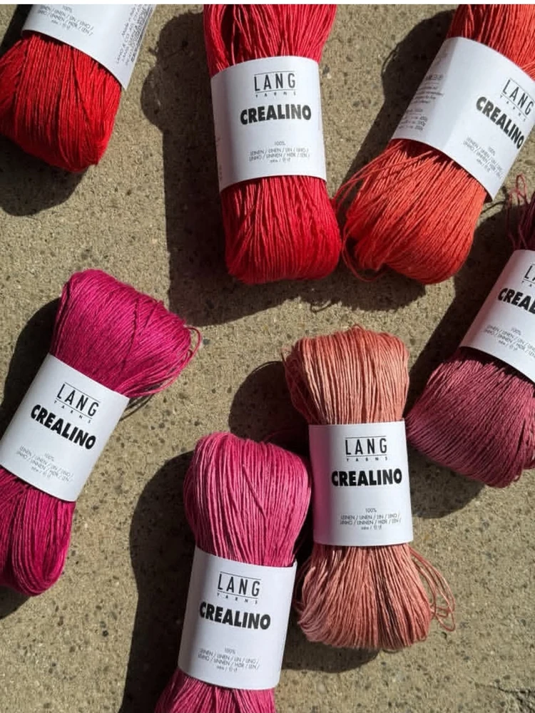 

Lang Crealino Pure Lin Yarn Hand Knitted Cool Comfortable 65 Meters Summer Lightweight Ideal for Scarves irts And More