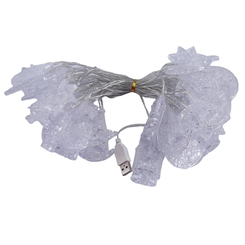 USB luce costante 6 metri 40 lampade Arab Eid Palace Lights Decorative Gulbang Festival Lights luci colorate stringa