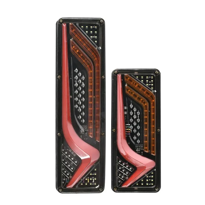 

New 2PCS 12/24V Dynamic LED Truck Tail Light Turn Signal Rear Brake Lights Reverse Signal Lamp Trailer Lorry Bus Camper Caravan