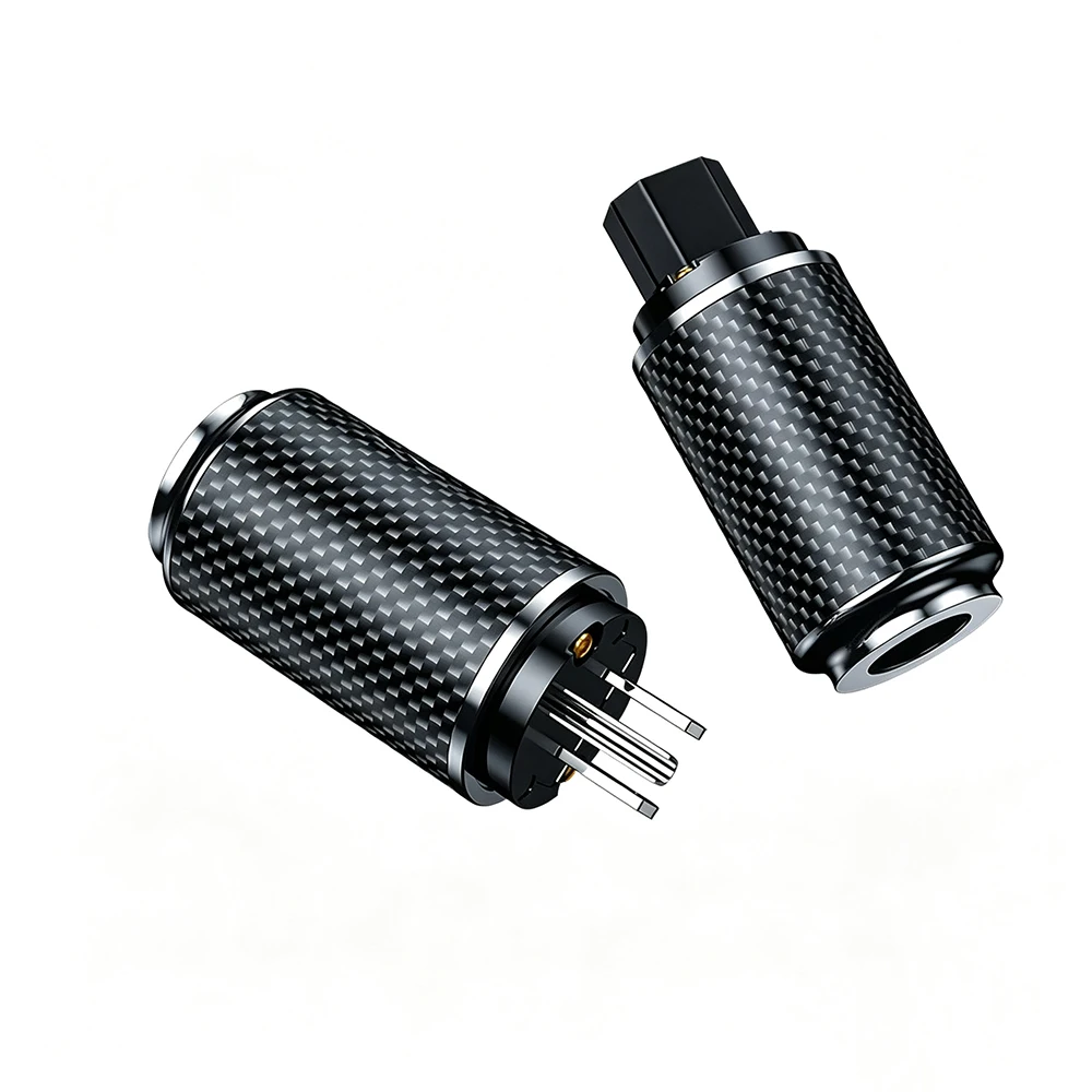 Taiwan 4500 Tellurium Copper Plated Rhodium Audio Amplifier Decoding Carbon Fiber American Standard Power Cord Plug and Tail