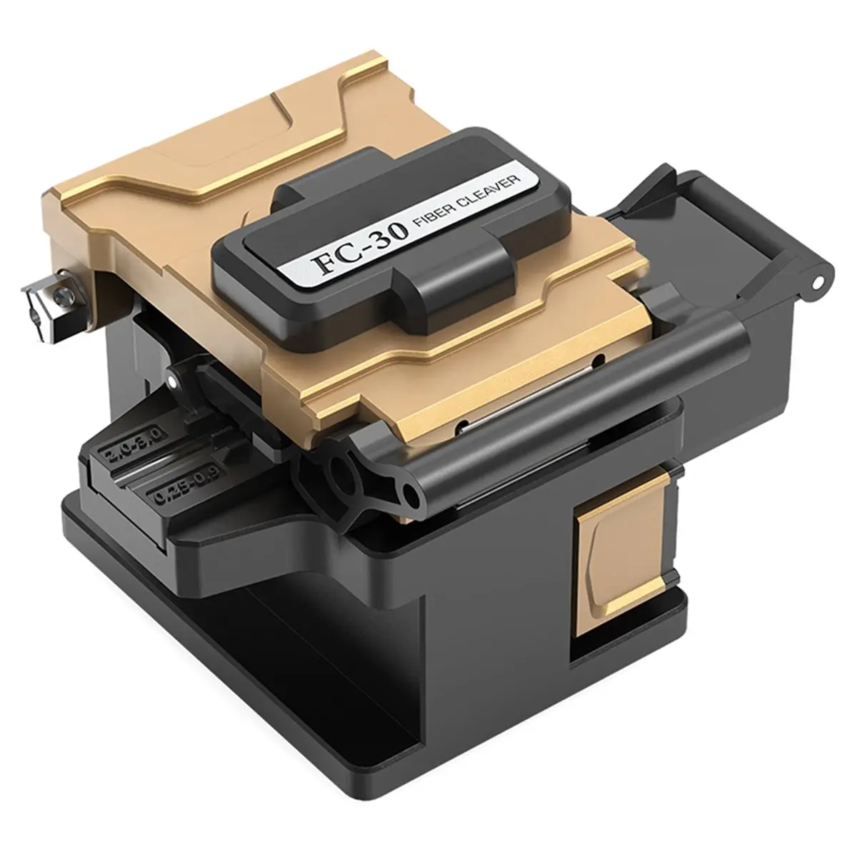 FC-30 Fiber Optic Cleaver with Scrap Collector Optical Fiber Cutter High Durability 48000 Times Blade Life