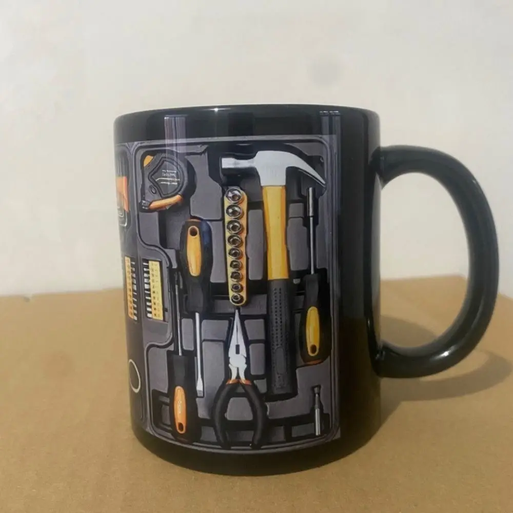 Picture 4: Creative Mechanic Toolbox Pattern Mug Anti Scalding Heat-resistant Ceramic Coffee Cup Novelty 350ml Tea Cup