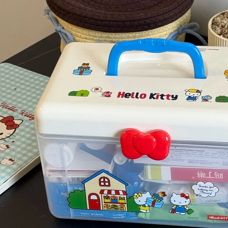 Hello Kitty Kuromi Melody Cinnamoroll Cartoon Toolbox Geneeskunde Opbergdoos Thuis Opbergdoos Randapparatuur Kamer Versierd