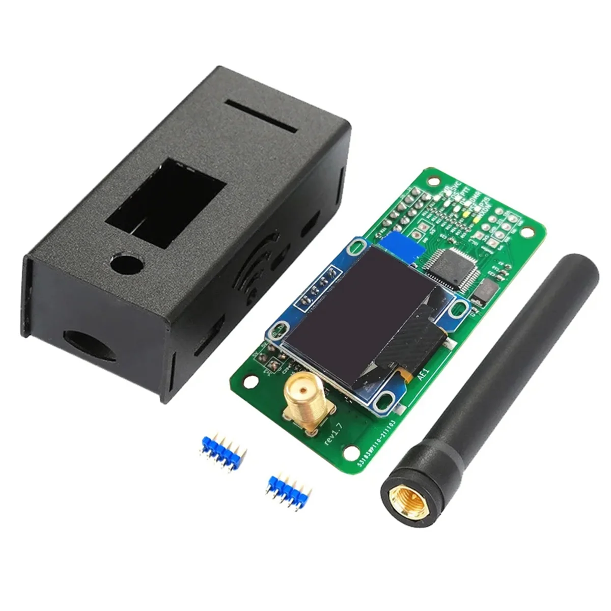 B66C バージョン 1.7 MMDVM シンプレックス ホットスポット UHF VHF アンテナ + OLED + ケースサポート P25 DMR YSF ラズベリーパイ ホットスポット用