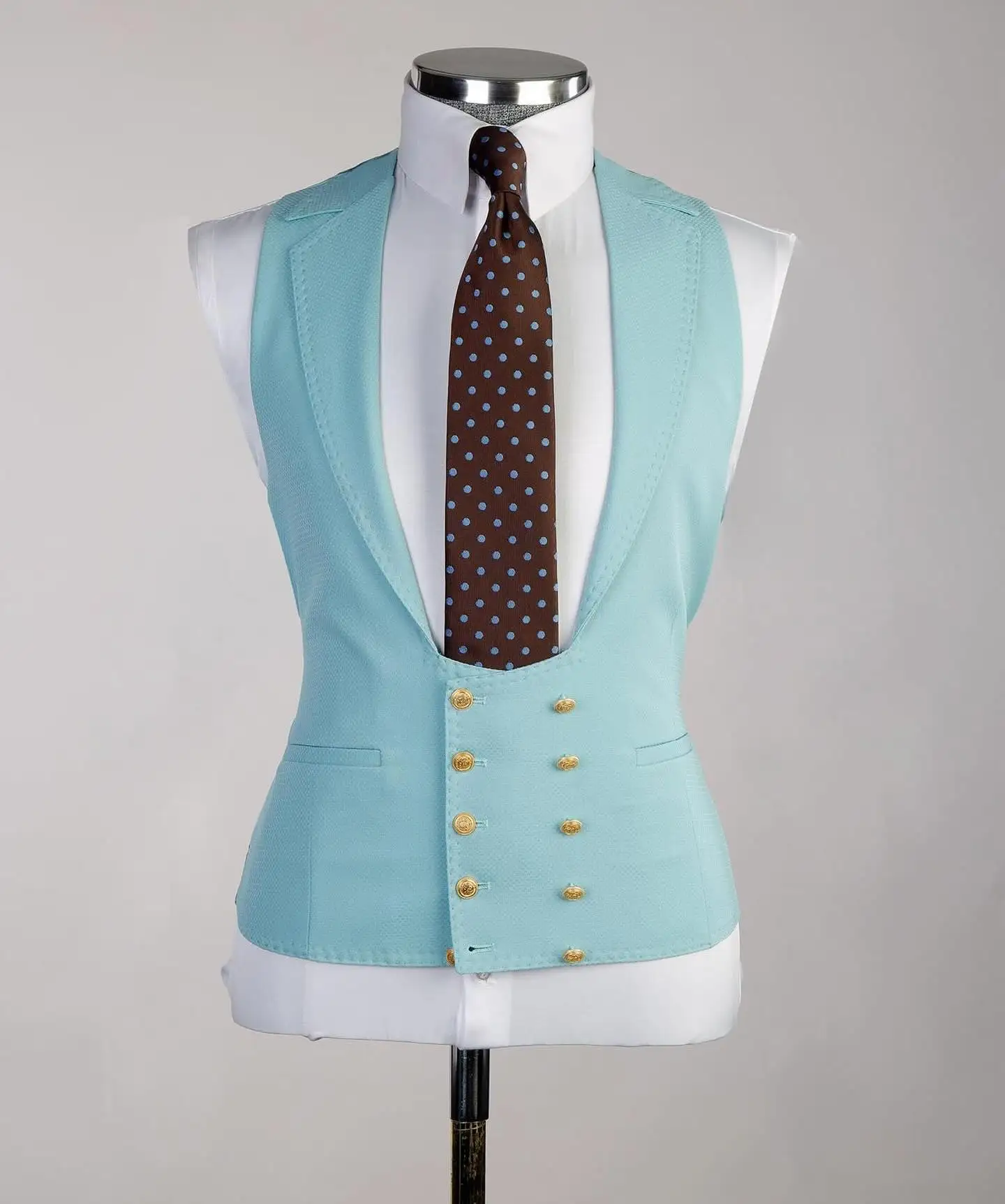 Conjunto de trajes de 3 piezas para hombre, Blazer, chaleco y pantalones, esmoquin de boda de novio de lujo, una sola botonadura, Chaqueta de algodón hecha a medida