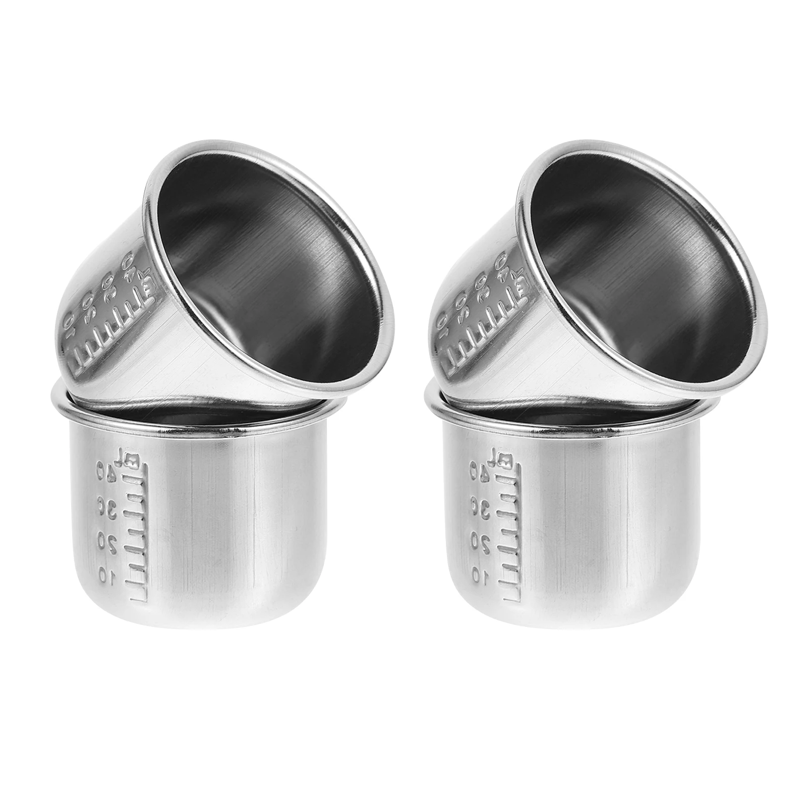 

4 Pcs Steel Stainless Steel Medicine Cup Measuring Cups Thickened Lab Tool Metal Graduated Marks