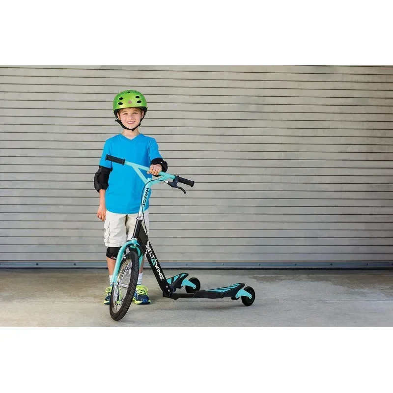 QWRazor DeltaWing Scooter Black/Mint Green,One Size