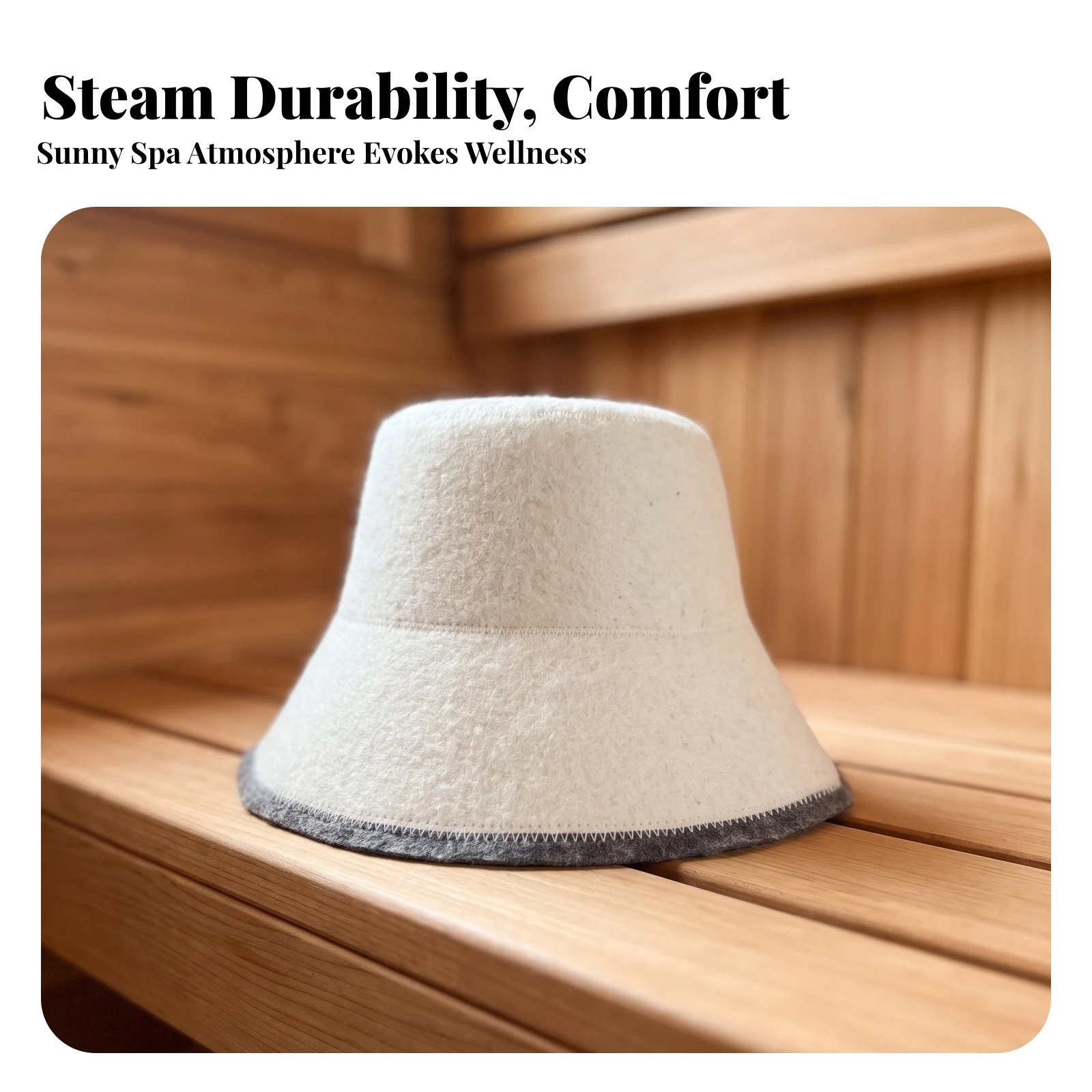 Wool Felt Sauna Hat Breathable Felt Sauna Hat Absorbent Natural for Spa Lovers, Steam Room