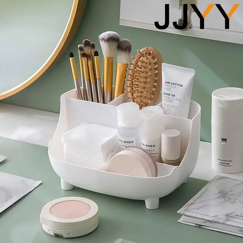 JJYY Creative Large Capacity 6 Compartments Desktop Multifunctional Desktop Cosmetic Pencil Case Essential for School Office