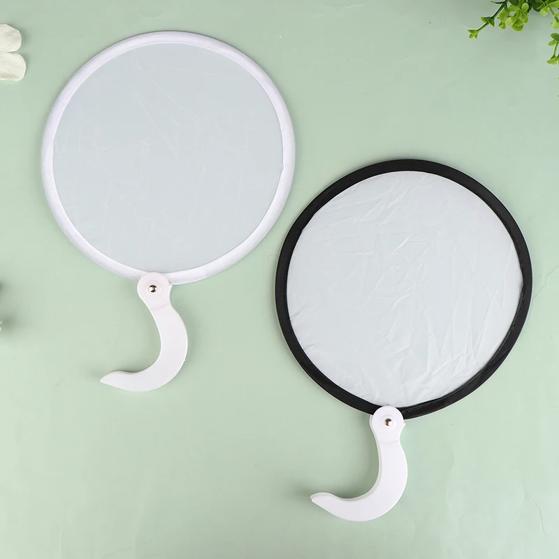 1Pc Portable Foldable Blank Round Fans Simple Summer Mini Handheld Fan DIY Dance Painting Decorative Crafts Fan-New