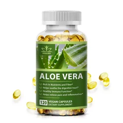 Organic Aloe Vera Supplement Cleansing, Detoxification, Metabolism for Women & Man Health Multivitamin Capsule