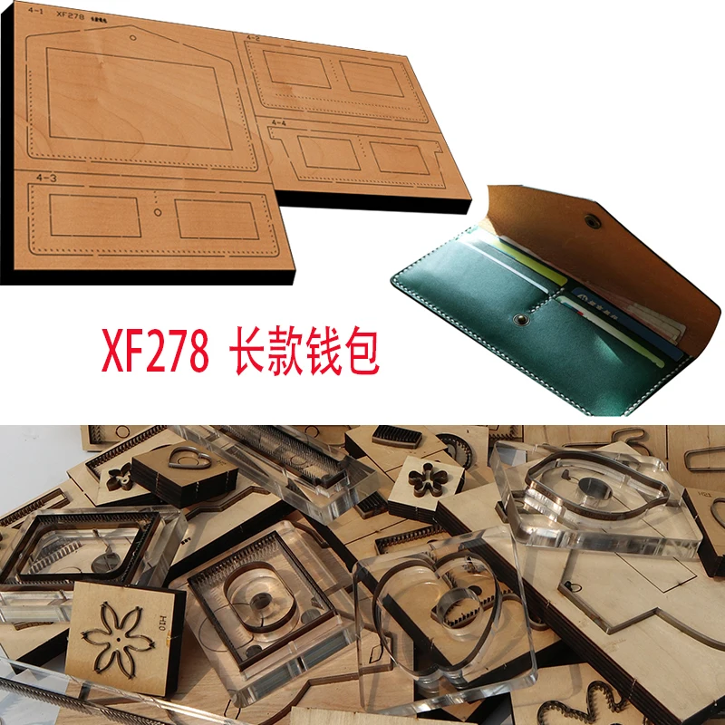 

New Japan Steel Blade Wooden Die Long Style Handbag Wallet Leather Craft Punch Hand Tool Cut Knife Mould XF278