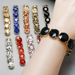 French Luxury Exquisite Design Light Full Diamond Elastic Bracelet Creative Gemstone Geometric Alloy inlaid Diamond Bracelet