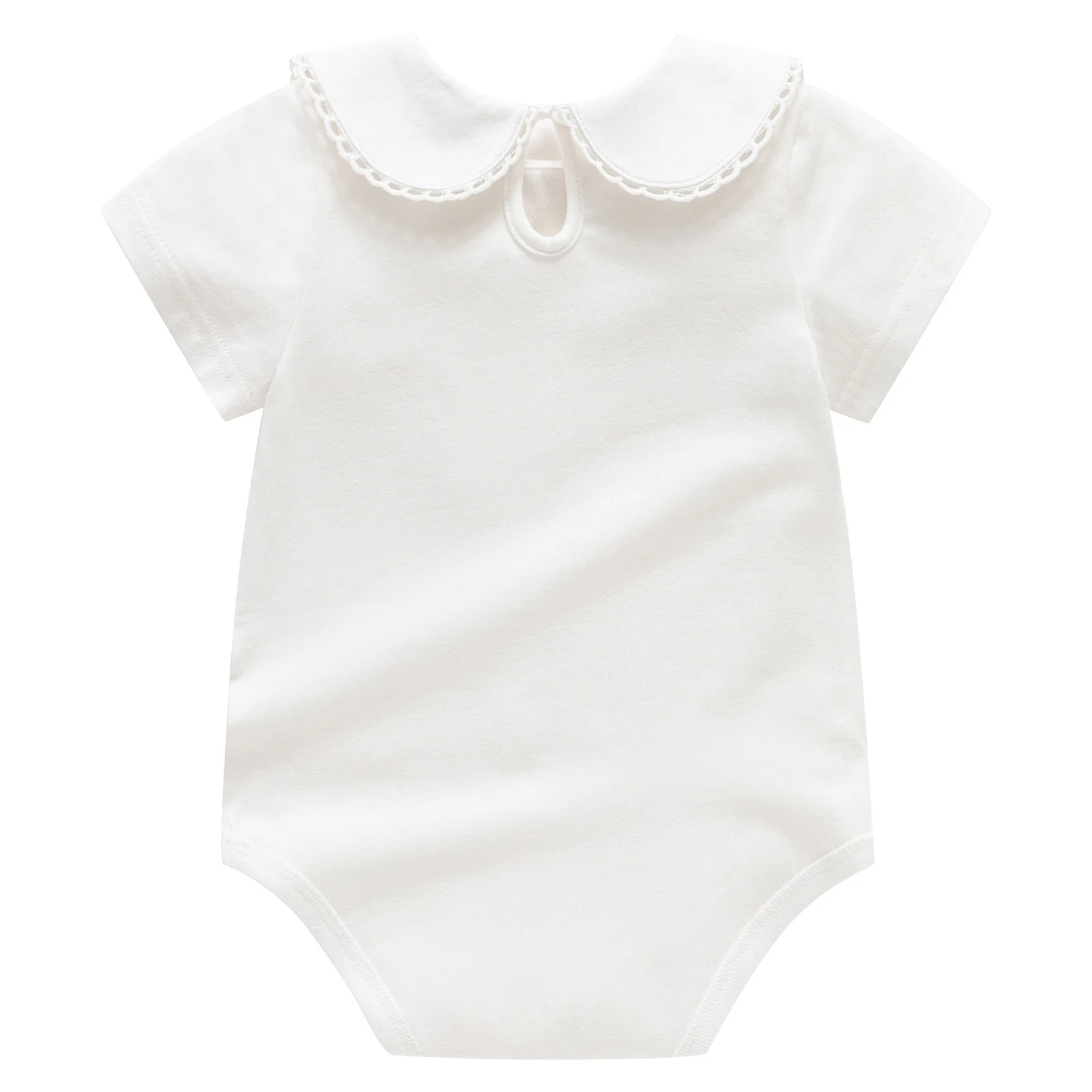 Neonate pagliaccetto in cotone Super morbido body neonato bianco vestiti autunnali primaverili per la festa di compleanno della doccia del battesimo quotidiano