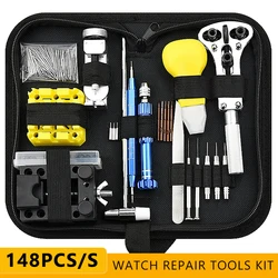 148pcs Watch Repair Tools Kit Opener Assembly Back Case Pressing Maintenance Maker Repair Parts Battery Replacement Accessory