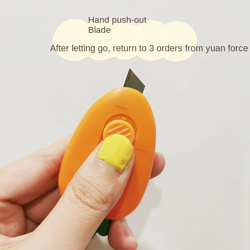 Novelty Fruit Carrot Utility Knife Mini Kawaii Portable Craft Wrapping Box Paper Envelope Cutter Knife Letter Opener Tools